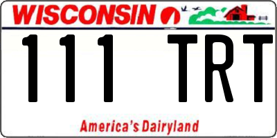 WI license plate 111TRT
