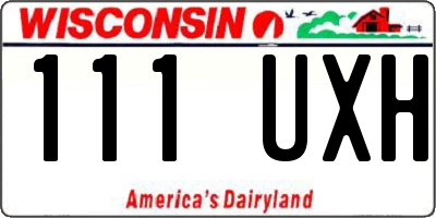 WI license plate 111UXH