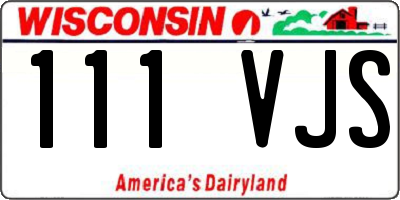 WI license plate 111VJS
