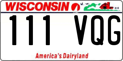 WI license plate 111VQG