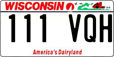 WI license plate 111VQH
