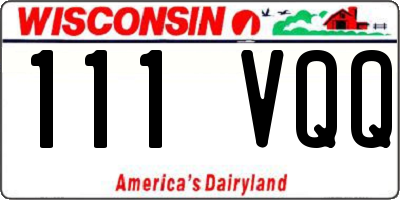 WI license plate 111VQQ