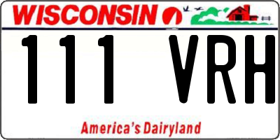 WI license plate 111VRH