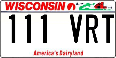 WI license plate 111VRT