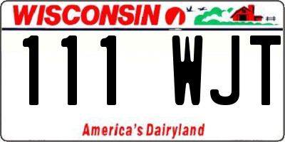 WI license plate 111WJT