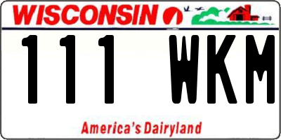 WI license plate 111WKM