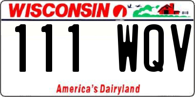 WI license plate 111WQV