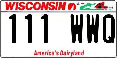 WI license plate 111WWQ