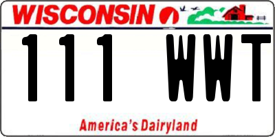 WI license plate 111WWT