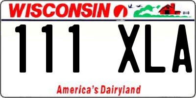 WI license plate 111XLA