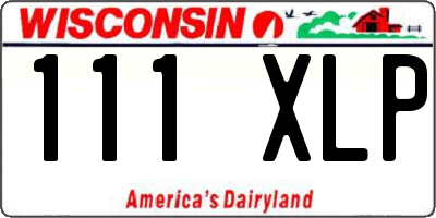 WI license plate 111XLP