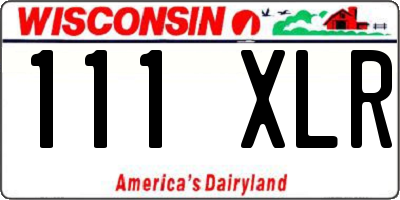 WI license plate 111XLR
