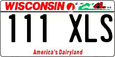 WI license plate 111XLS