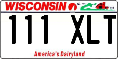 WI license plate 111XLT