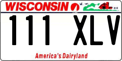 WI license plate 111XLV