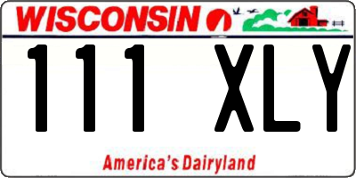 WI license plate 111XLY