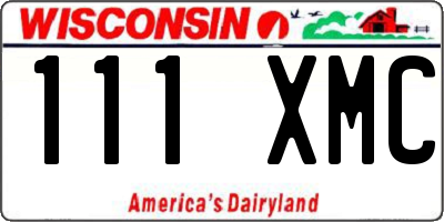 WI license plate 111XMC