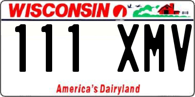 WI license plate 111XMV