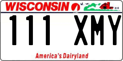 WI license plate 111XMY