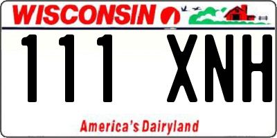 WI license plate 111XNH