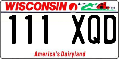 WI license plate 111XQD