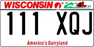 WI license plate 111XQJ