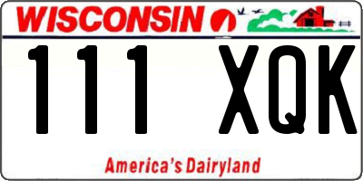 WI license plate 111XQK