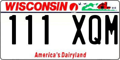 WI license plate 111XQM