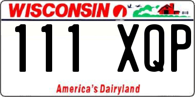 WI license plate 111XQP