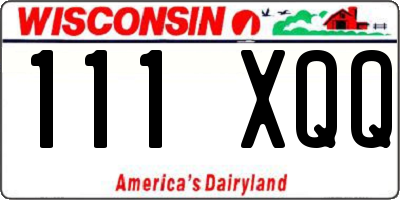 WI license plate 111XQQ