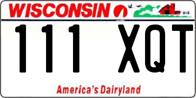 WI license plate 111XQT