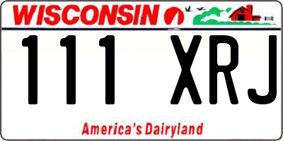 WI license plate 111XRJ