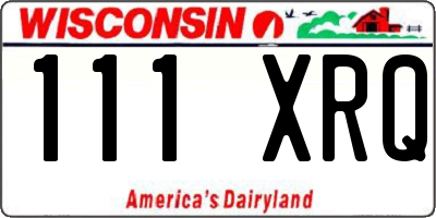 WI license plate 111XRQ
