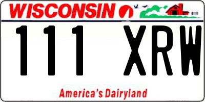 WI license plate 111XRW