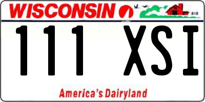 WI license plate 111XSI