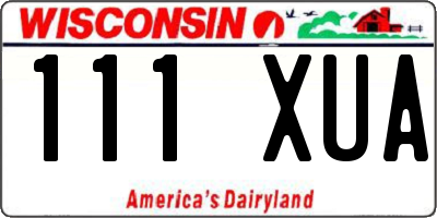 WI license plate 111XUA