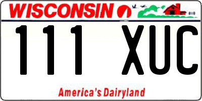 WI license plate 111XUC