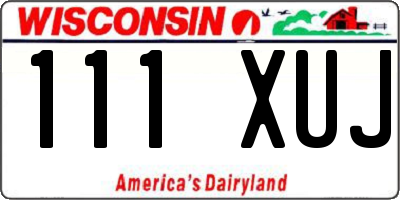 WI license plate 111XUJ