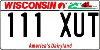 WI license plate 111XUT