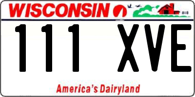 WI license plate 111XVE