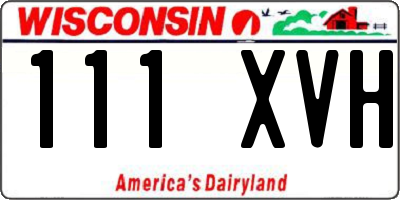 WI license plate 111XVH
