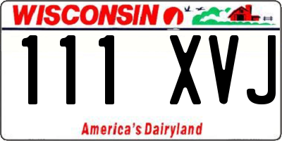 WI license plate 111XVJ