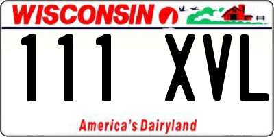 WI license plate 111XVL