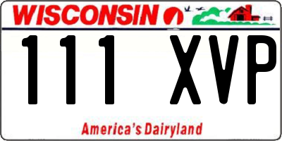 WI license plate 111XVP