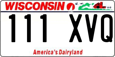 WI license plate 111XVQ