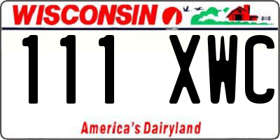 WI license plate 111XWC