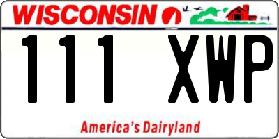 WI license plate 111XWP