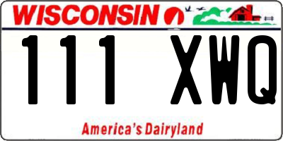 WI license plate 111XWQ