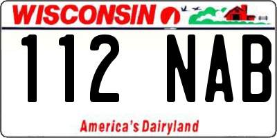 WI license plate 112NAB