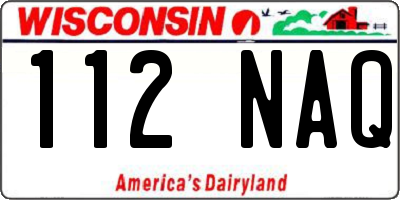 WI license plate 112NAQ
